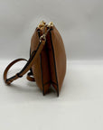 Michael Kors Brown Pebbled Leather Jet Set Crossbody Bag