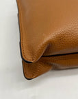 Michael Kors Brown Pebbled Leather Jet Set Crossbody Bag