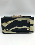Furla Black Zebra Print Metropolis Crossbody Bag