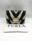 Furla Black Zebra Print Metropolis Crossbody Bag