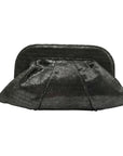 Lauren Merkin Gray Snake Embossed Clutch