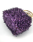 Valentino Garavani Small Carry Secrets Embroidered Amethyst Bucket Bag