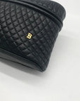 Bally Black Leather Quilted Lambskin Belt Bag