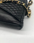 Bally Black Leather Quilted Lambskin Belt Bag