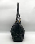 Brahmin Black Selma Croc Embossed Leather Shoulder Bag