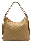 Like Dreams Camel Quilted Convertible Shoulder Bag With Wallet