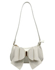 Like Dreams Off-White Bow Baguette Shoulder Bag