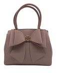 Like Dreams Pink Leather Bowtie Crossbody Bag