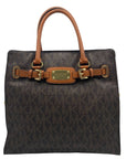 Michael Kors Brown Logo Print Large Hamilton Tote