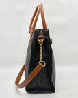 Michael Kors Brown Logo Print Large Hamilton Tote