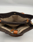 Michael Kors Brown Logo Print Large Hamilton Tote