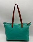 Joy Susan Blue Pebbled Faux Leather Tote With Matching Crossbody Bag