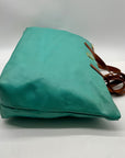 Joy Susan Blue Pebbled Faux Leather Tote With Matching Crossbody Bag