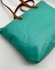 Joy Susan Blue Pebbled Faux Leather Tote With Matching Crossbody Bag