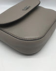 Michael Kors Gray Pebbled Leather Mott Crossbody Bag