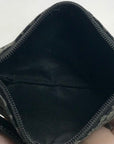 Coach Signature Black & Gray Canvas With Leather Trim Wristlet