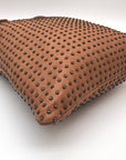 Platania Tan Leather Studded Crossbody Bag