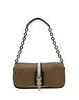 LongChamp Beige Leather Shoulder Bag