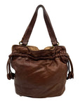 Lucky Brown Italian Leather Shoulder Bag