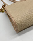Dooney & Bourke Cream Pebbled Grain Leather Crossbody Bag