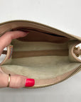 Dooney & Bourke Cream Pebbled Grain Leather Crossbody Bag