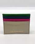 Tignanello Fushia & Brown Shoulder Bag With Matching Wallet