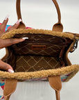 Wrangler Multicolor Fabric Aztec Sherpa Trim Satchel Bag