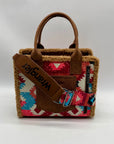 Wrangler Multicolor Fabric Aztec Sherpa Trim Satchel Bag