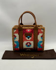 Wrangler Multicolor Fabric Aztec Sherpa Trim Satchel Bag