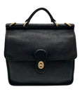 Coach Black Leather Vintage Willis Convertible Satchel 9927