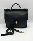 Coach Black Leather Vintage Willis Convertible Satchel 9927