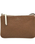 Kate Spade Brown Straw Jackson Crossbody Bag