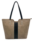 Montana West Tan Faux Leather Tote Bag