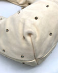 Sam Edelman Ivory Suede Faren Rhinestone Hobo Bag