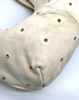 Sam Edelman Ivory Suede Faren Rhinestone Hobo Bag