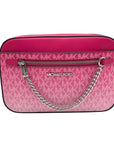 Michael Kors Dragon Fruit Ombre Leather Jet Set Logo Crossbody Bag
