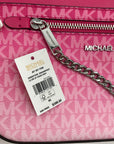 Michael Kors Dragon Fruit Ombre Leather Jet Set Logo Crossbody Bag