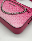 Michael Kors Dragon Fruit Ombre Leather Jet Set Logo Crossbody Bag