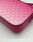 Michael Kors Dragon Fruit Ombre Leather Jet Set Logo Crossbody Bag