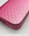 Michael Kors Dragon Fruit Ombre Leather Jet Set Logo Crossbody Bag