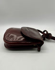 Oroton Brown Leather Crossbody Bag
