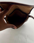 Oroton Brown Leather Crossbody Bag