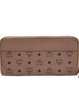 MCM Pink Aren Large Zip-Around Clutch Wallet