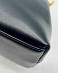 MMS Black Leather Crossbody Bag