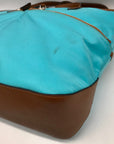 Michael Kors Blue Nylon & Leather Pocket Tote