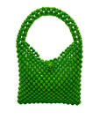 MMS Brands Green Handmade Beaded Tote Bag