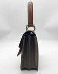 Celine Beige And Brown Coated Canvas Double Flap Vintage Bag
