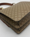 Celine Beige And Brown Coated Canvas Double Flap Vintage Bag