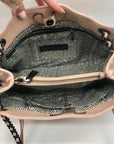 Rebecca Minkoff Blush Beige Leather Expandable Double Chain Shoulder Bag