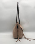 Rebecca Minkoff Blush Beige Leather Expandable Double Chain Shoulder Bag